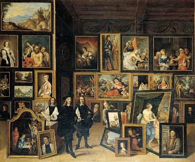    David Teniers La Vista del Archidque Leopoldo Guillermo a su gabinete de pinturas.-u